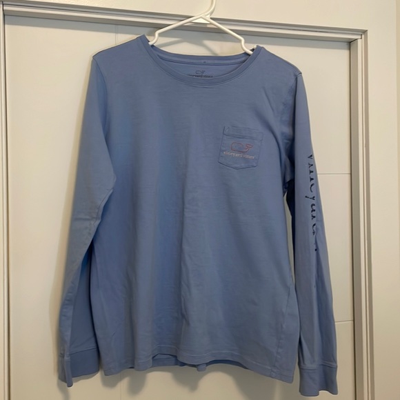 Vineyard Vines Tops | Vineyard Vines Whale Long-Sleeve Pocket Tee | Color: Blue/Purple | Size: L | Pm-09834619's Closet